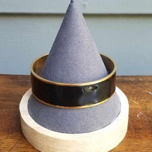 Monet Black Enamel Bangle